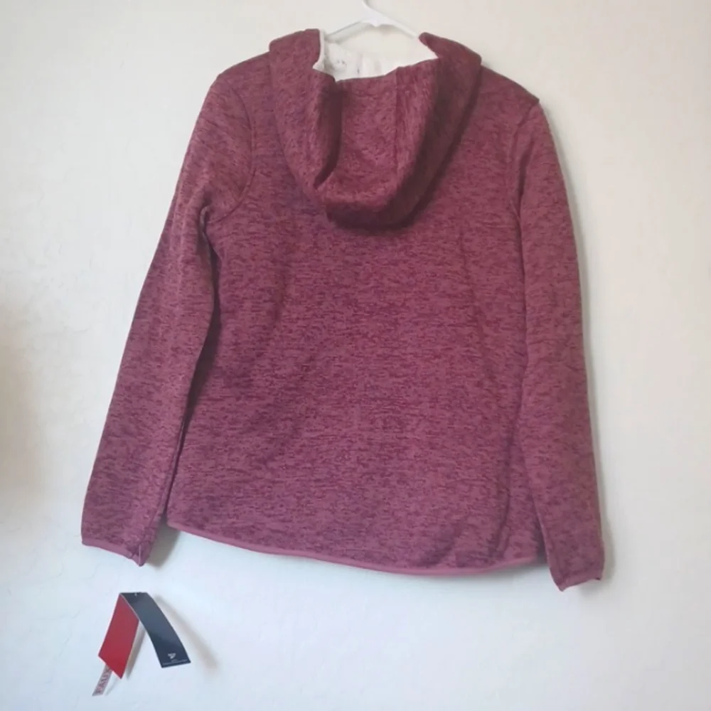 NWT Reebok Faux Fur Fleece Dusty Rose Womans Jacket Size Medium Full Zip Up - Picture 8 of 10